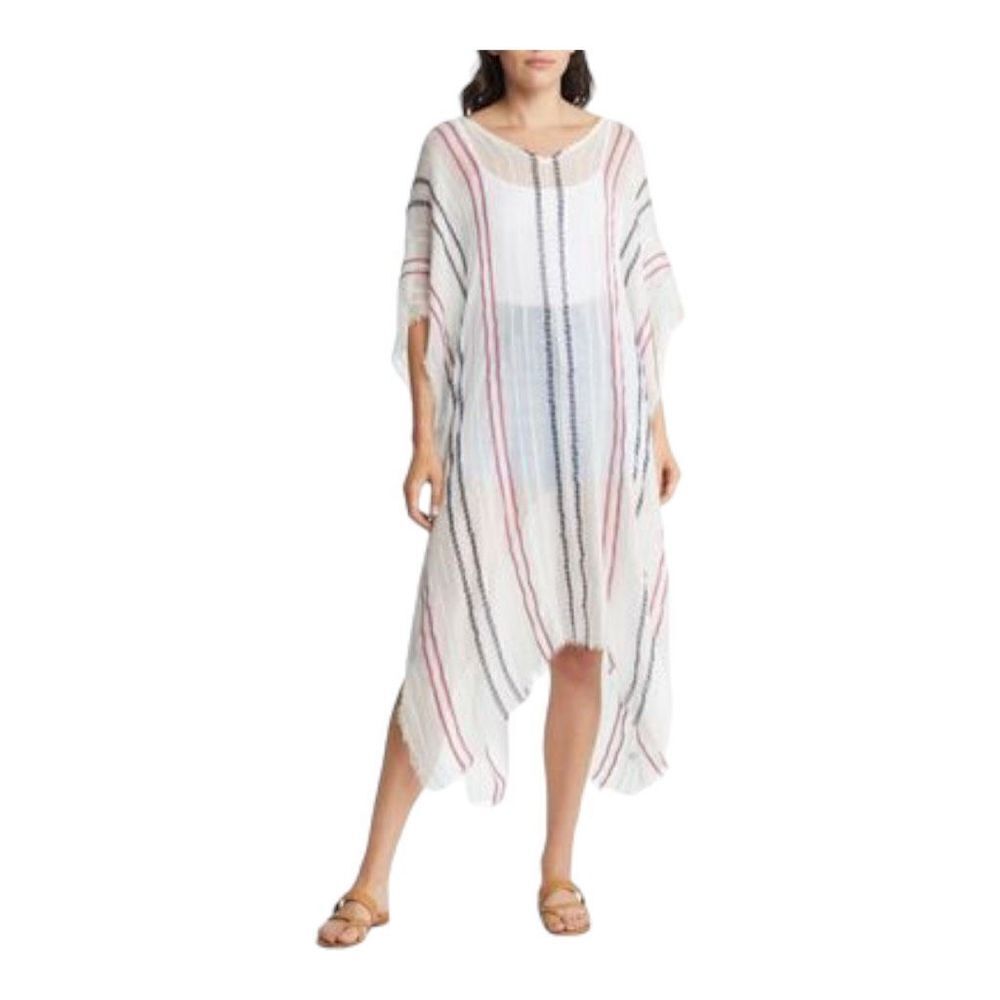 Treasure & Bond Stripe Poncho in Ivory Combo one size